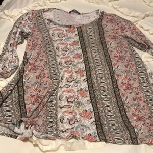 Size XL pink/brown/tan tunic by Corvia